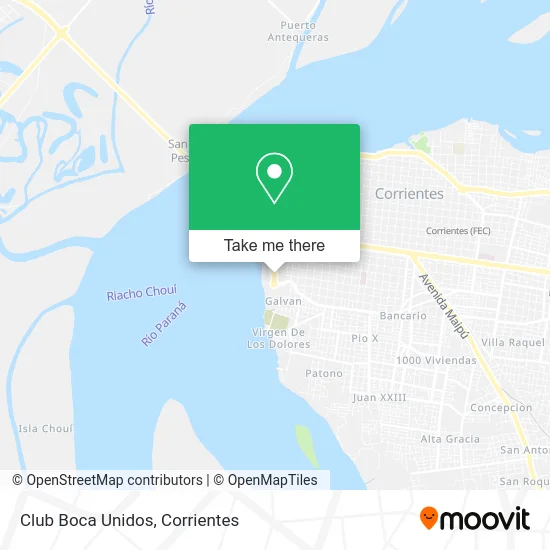 Club Boca Unidos map