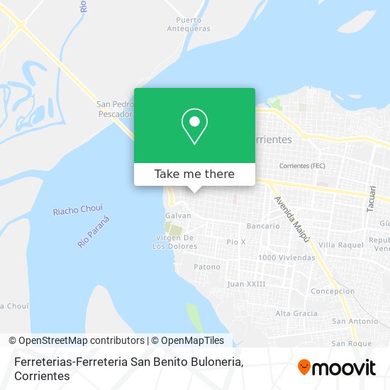 Mapa de Ferreterias-Ferreteria San Benito Buloneria