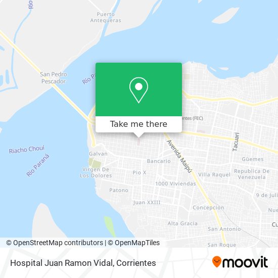 Hospital Juan Ramon Vidal map