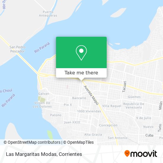 Mapa de Las Margaritas Modas