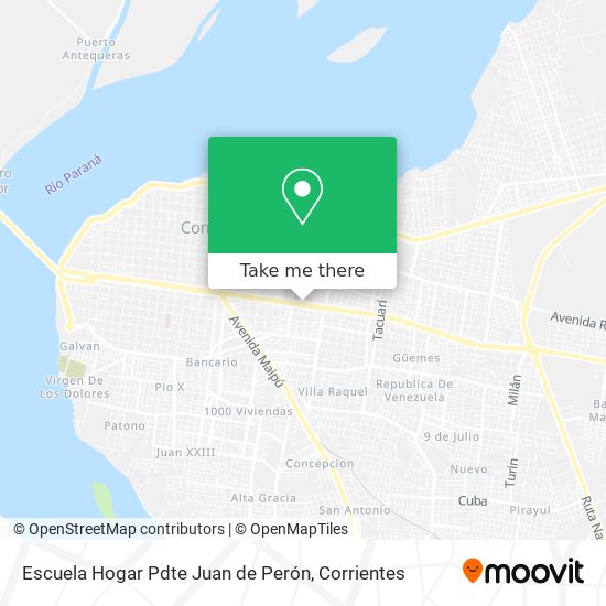 Escuela Hogar Pdte Juan de Perón map