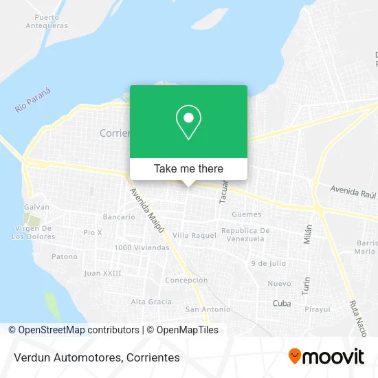 Verdun Automotores map