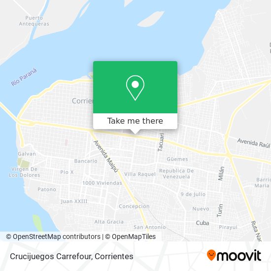 Mapa de Crucijuegos Carrefour