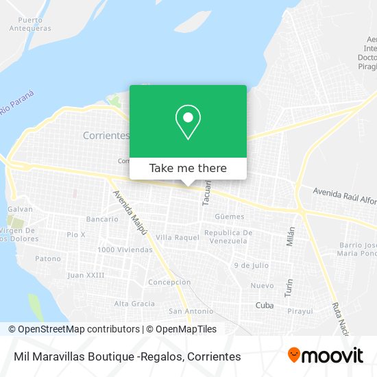 Mil Maravillas Boutique -Regalos map