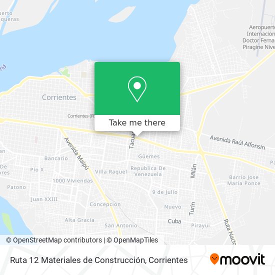 Mapa de Ruta 12 Materiales de Construcción