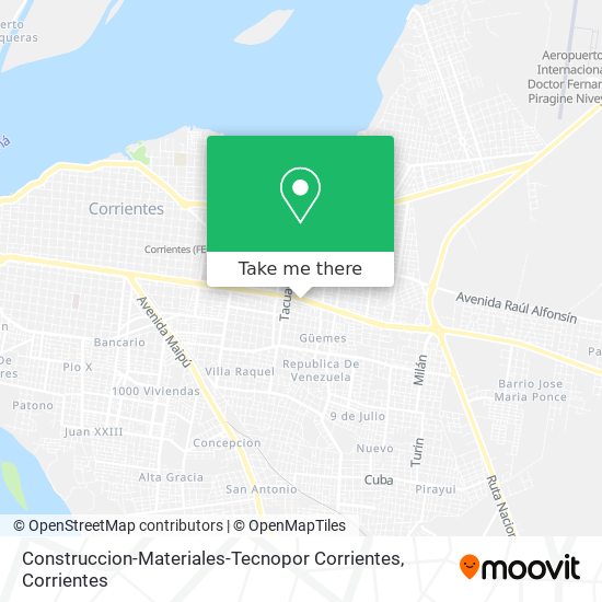Construccion-Materiales-Tecnopor Corrientes map