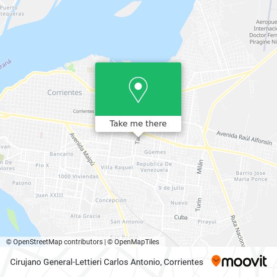 Cirujano General-Lettieri Carlos Antonio map