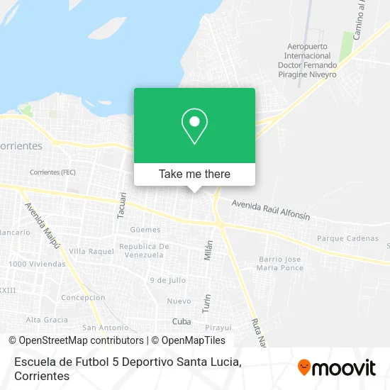 Mapa de Escuela de Futbol 5 Deportivo Santa Lucia