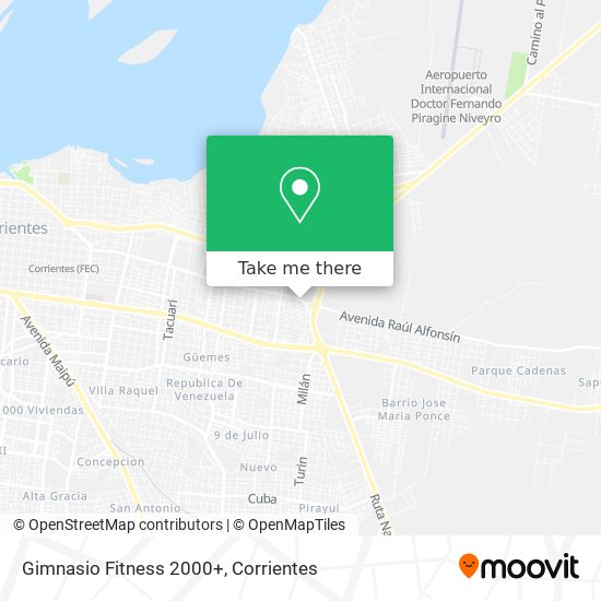 Mapa de Gimnasio Fitness 2000+