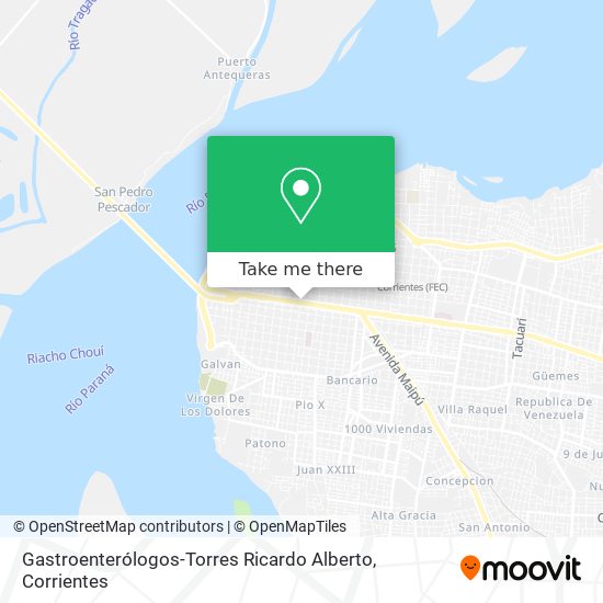 Mapa de Gastroenterólogos-Torres Ricardo Alberto