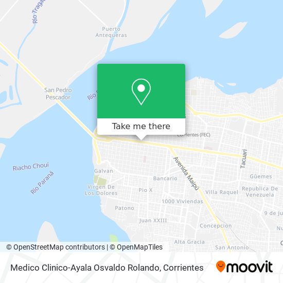 Medico Clinico-Ayala Osvaldo Rolando map