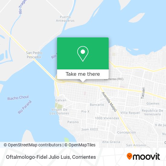 Mapa de Oftalmologo-Fidel Julio Luis