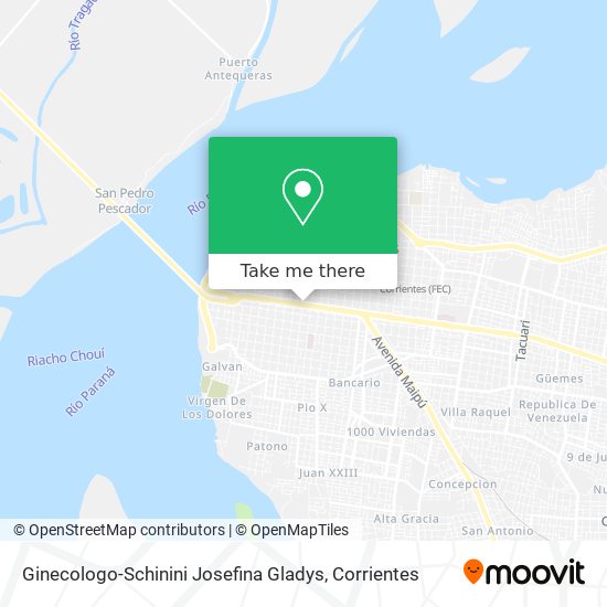 Mapa de Ginecologo-Schinini Josefina Gladys