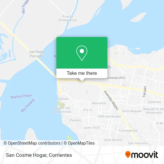 San Cosme Hogar map
