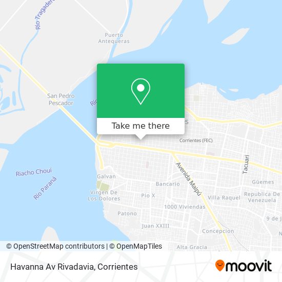 Havanna Av Rivadavia map