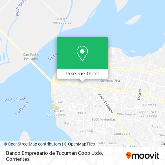 Banco Empresario de Tucuman Coop Ltdo map