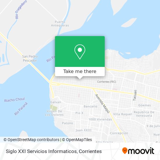 Siglo XXI Servicios Informaticos map