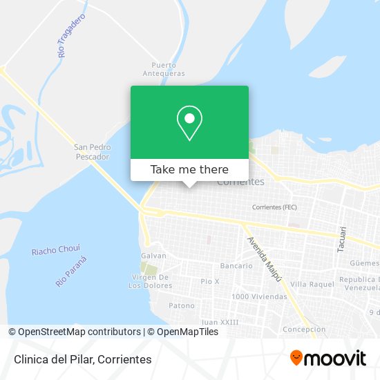 Mapa de Clinica del Pilar