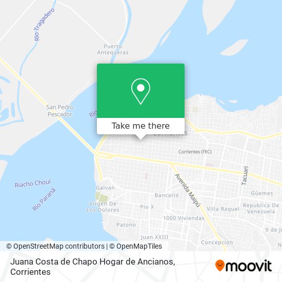 Juana Costa de Chapo Hogar de Ancianos map