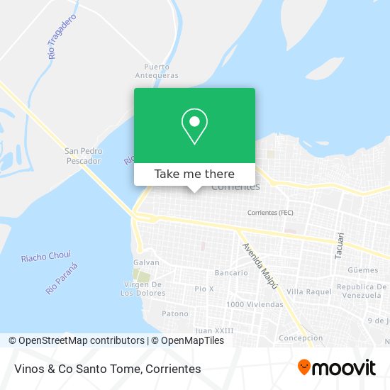 Mapa de Vinos & Co Santo Tome