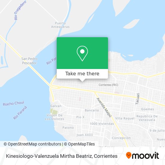 Mapa de Kinesiologo-Valenzuela Mirtha Beatriz
