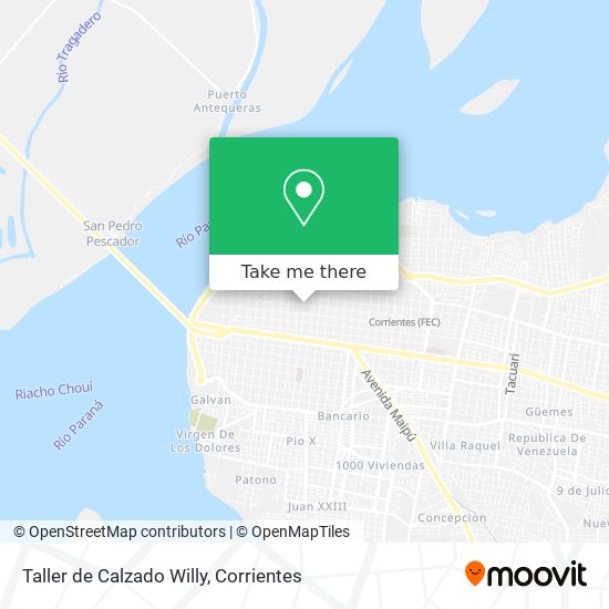 Mapa de Taller de Calzado Willy