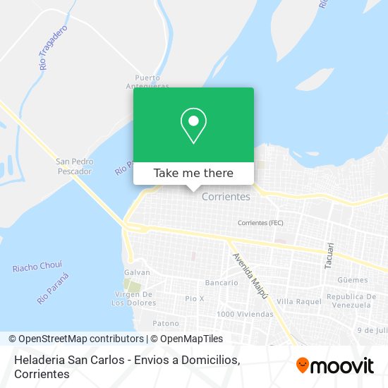 Mapa de Heladeria San Carlos - Envios a Domicilios