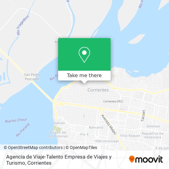 Mapa de Agencia de Viaje-Talento Empresa de Viajes y Turismo