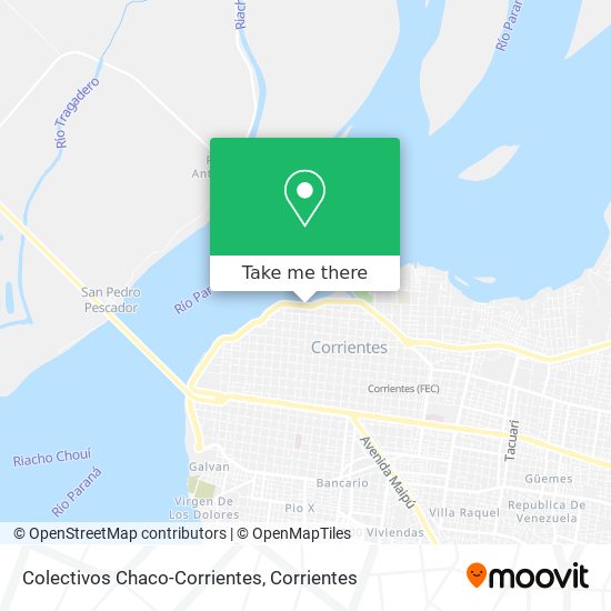 Mapa de Colectivos Chaco-Corrientes
