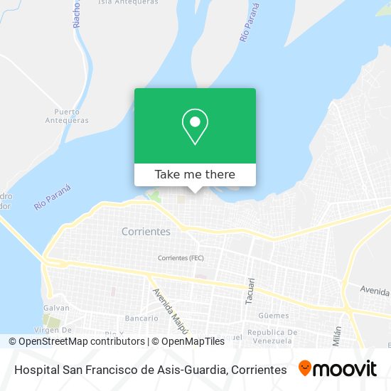 Mapa de Hospital San Francisco de Asis-Guardia