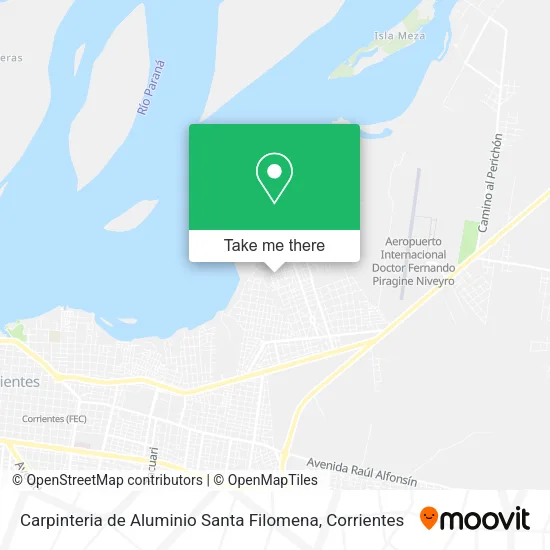 Mapa de Carpinteria de Aluminio Santa Filomena