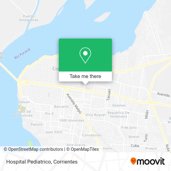 Hospital Pediatrico map