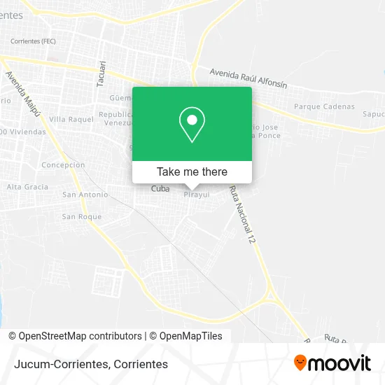 Jucum-Corrientes map