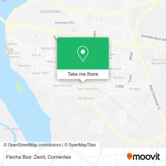 Flecha Bus- Zenit map