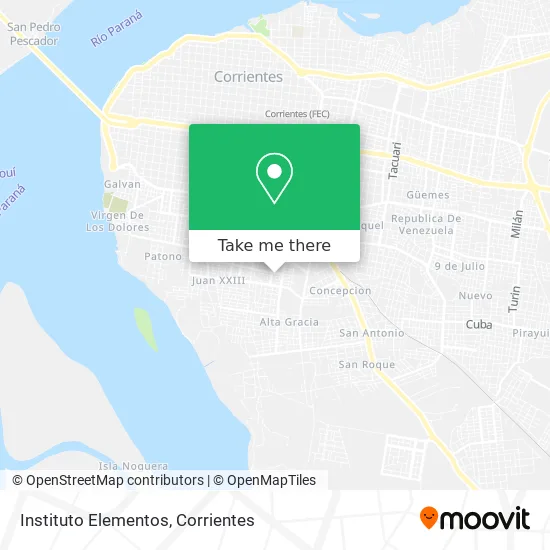 Instituto Elementos map