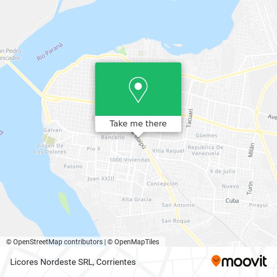 Licores Nordeste SRL map