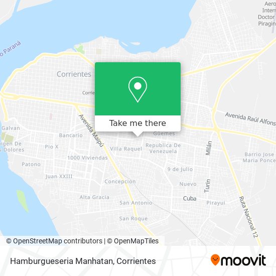 Hamburgueseria Manhatan map