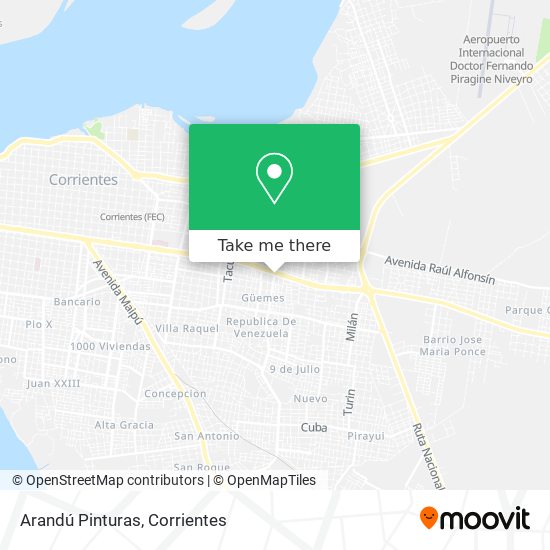 Arandú Pinturas map