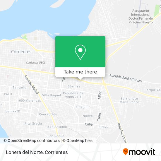 Mapa de Lonera del Norte