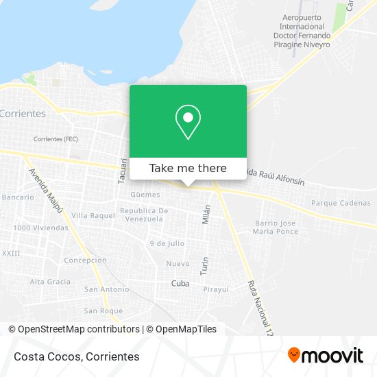 Costa Cocos map