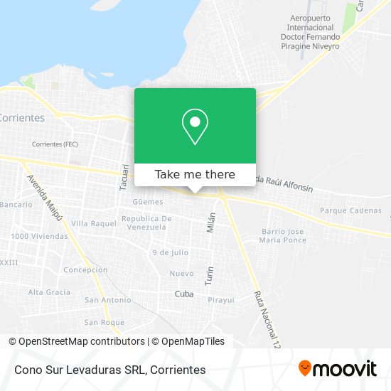 Cono Sur Levaduras SRL map