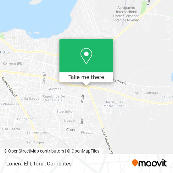 Lonera El Litoral map