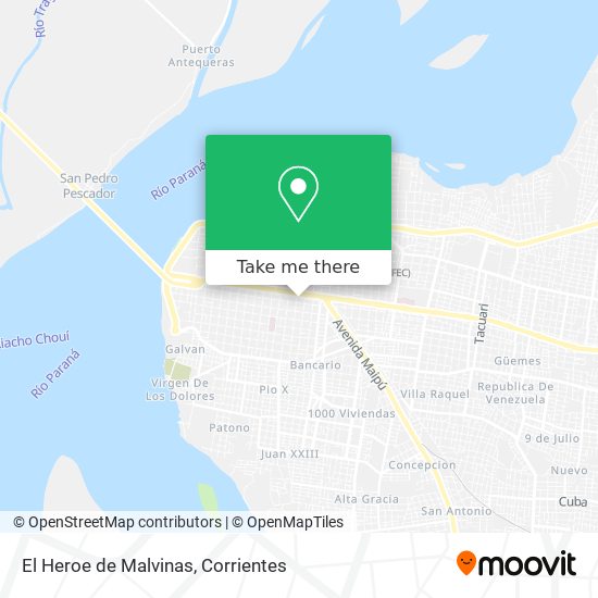 El Heroe de Malvinas map