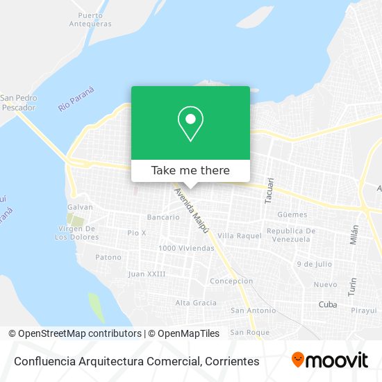 Mapa de Confluencia Arquitectura Comercial