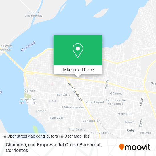 Chamaco, una Empresa del Grupo Bercomat map
