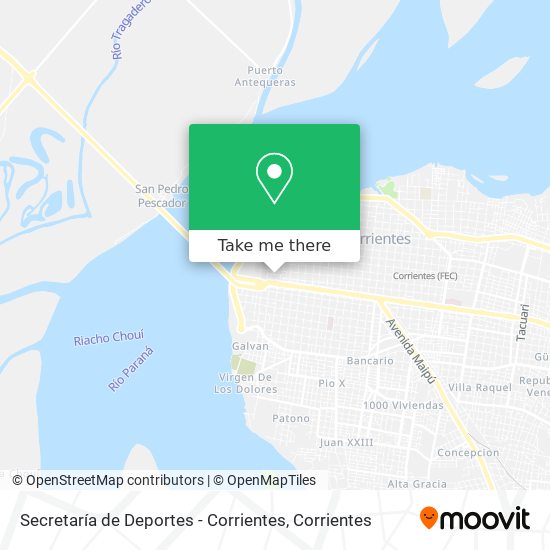 Secretaría de Deportes - Corrientes map