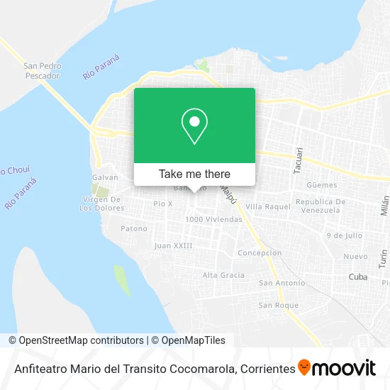 Mapa de Anfiteatro Mario del Transito Cocomarola
