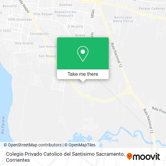 Colegio Privado Catolico del Santisimo Sacramento map