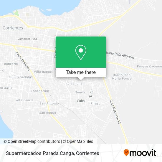 Supermercados Parada Canga map