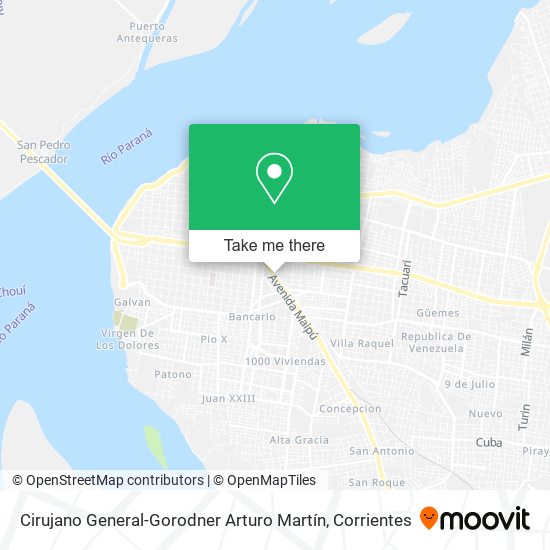 Cirujano General-Gorodner Arturo Martín map